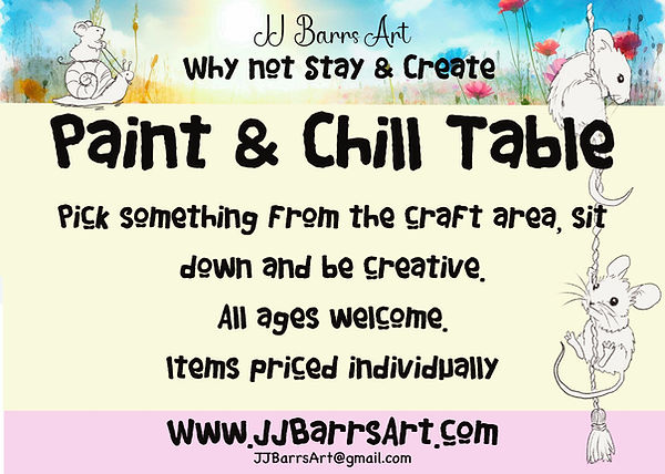 JJBarrsArt Colourful Art Lessons & Gifts Leicestershire, Market Harborough & Melton Mowbray at Buttercups Tearoom