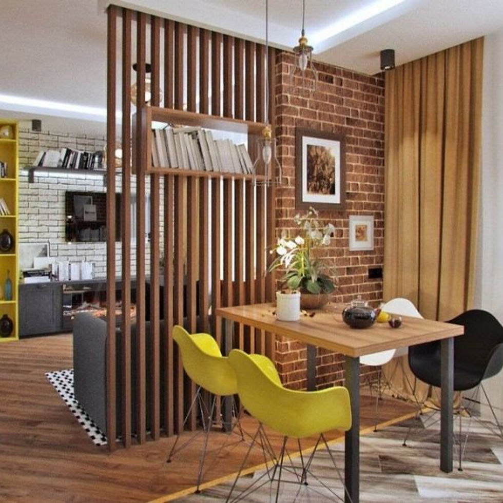 Séparation cuisine coin télé