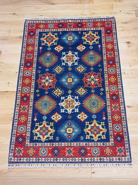 tribal red and blue rug