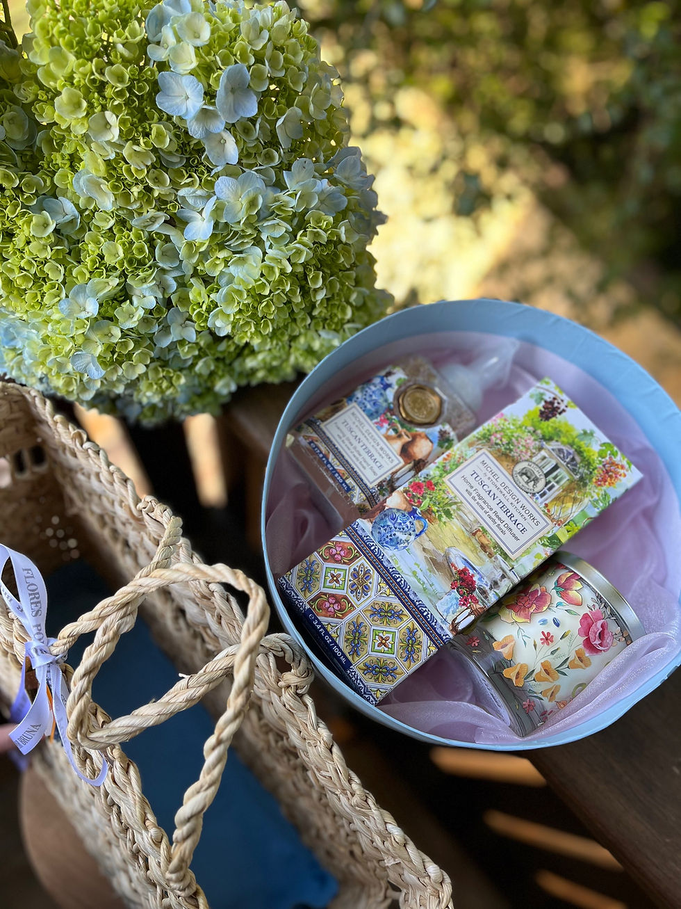 Miniatura: Bag de palha com flores + kit Michel Design Works