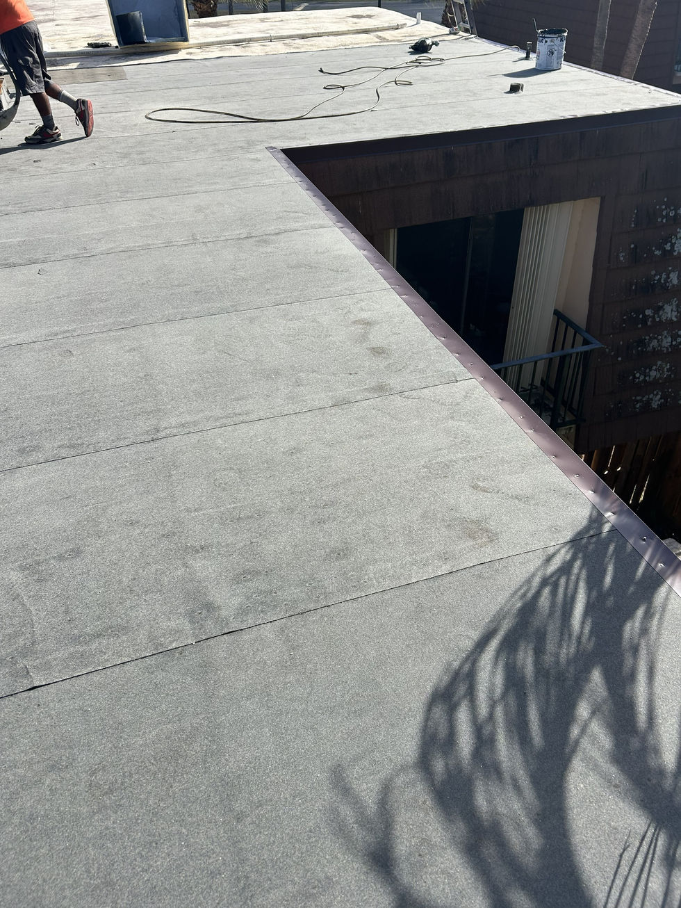 Flat Roof Replacement Palm Bay Underlayment Close Up