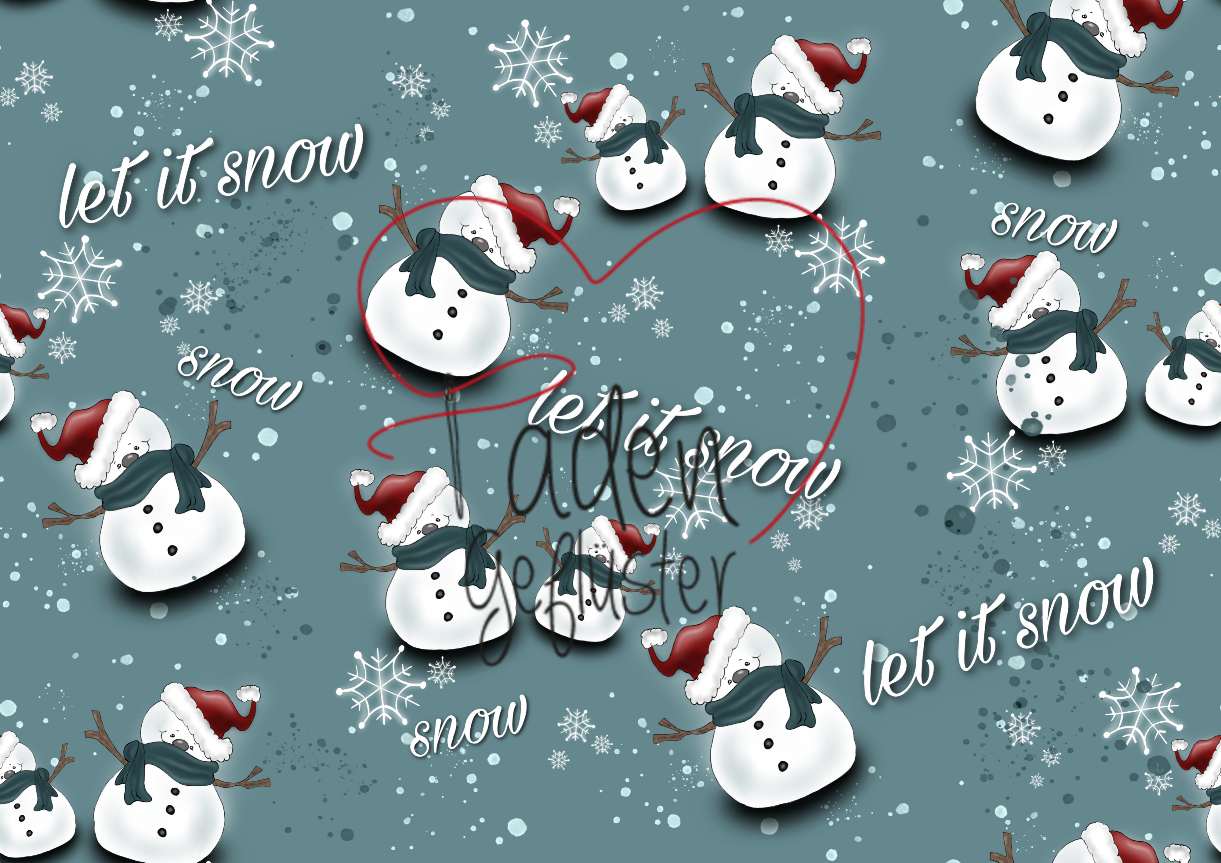 Snowman blau