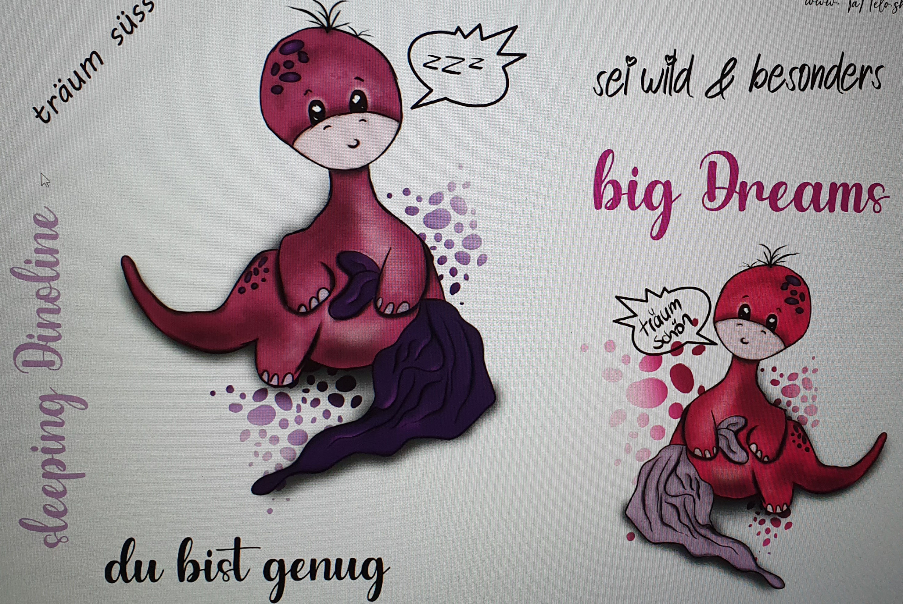 Bügelbild Sleeping Dino