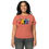 Thumbnail: terra cota front view we are all connected high-waisted t-shirt