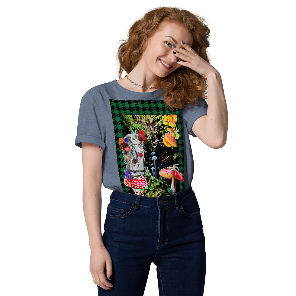 Thumbnail: this is my happy space- Unisex organic cotton t-shirt