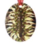 monster mouth sea anemone metal oval ornament