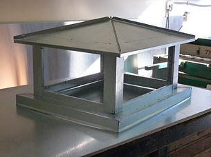 Galvanized deco chimney caps