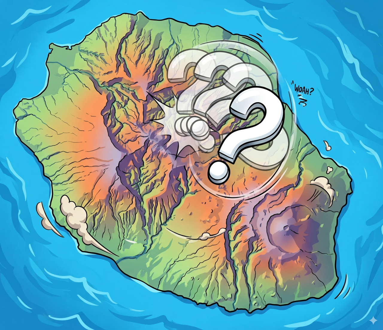 Carte de l'Île de la Réunion