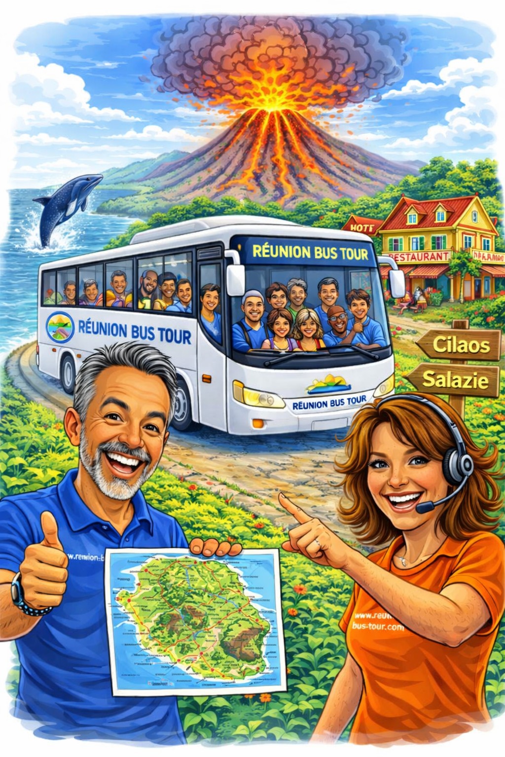 Excursion Réunion Bus Tour Île de la Réunion