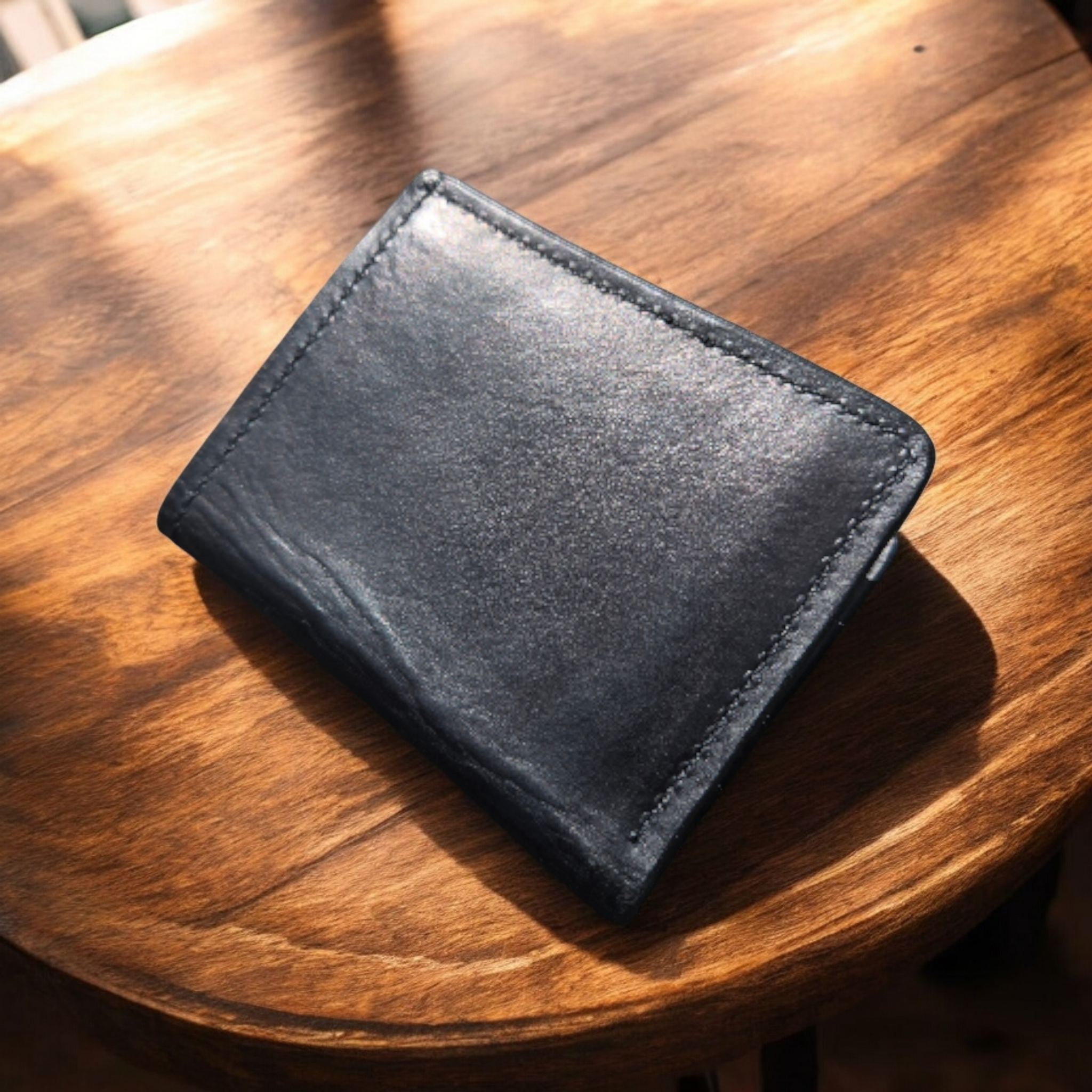  Michigander" Bi-fold Light Brown  RFID Slimline Wallet