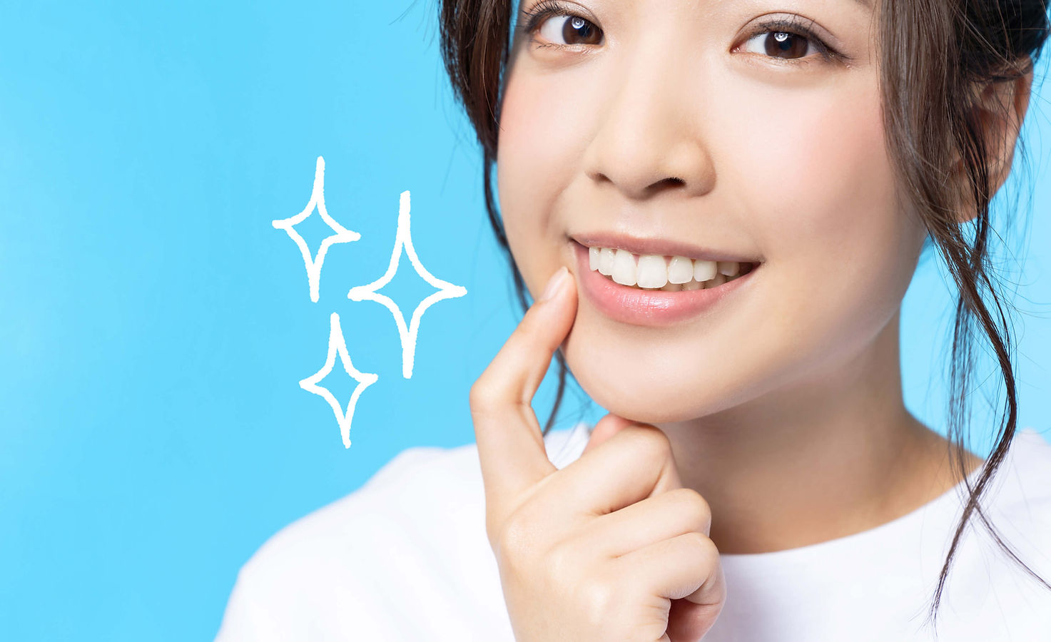 健康な歯の女性