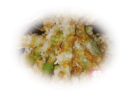 アスパラ天丼