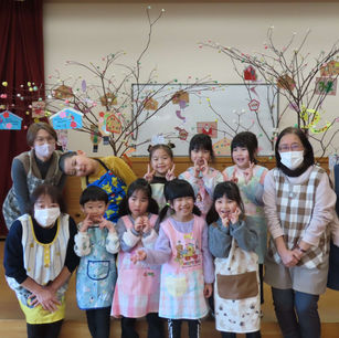 長内保育園の園児たち