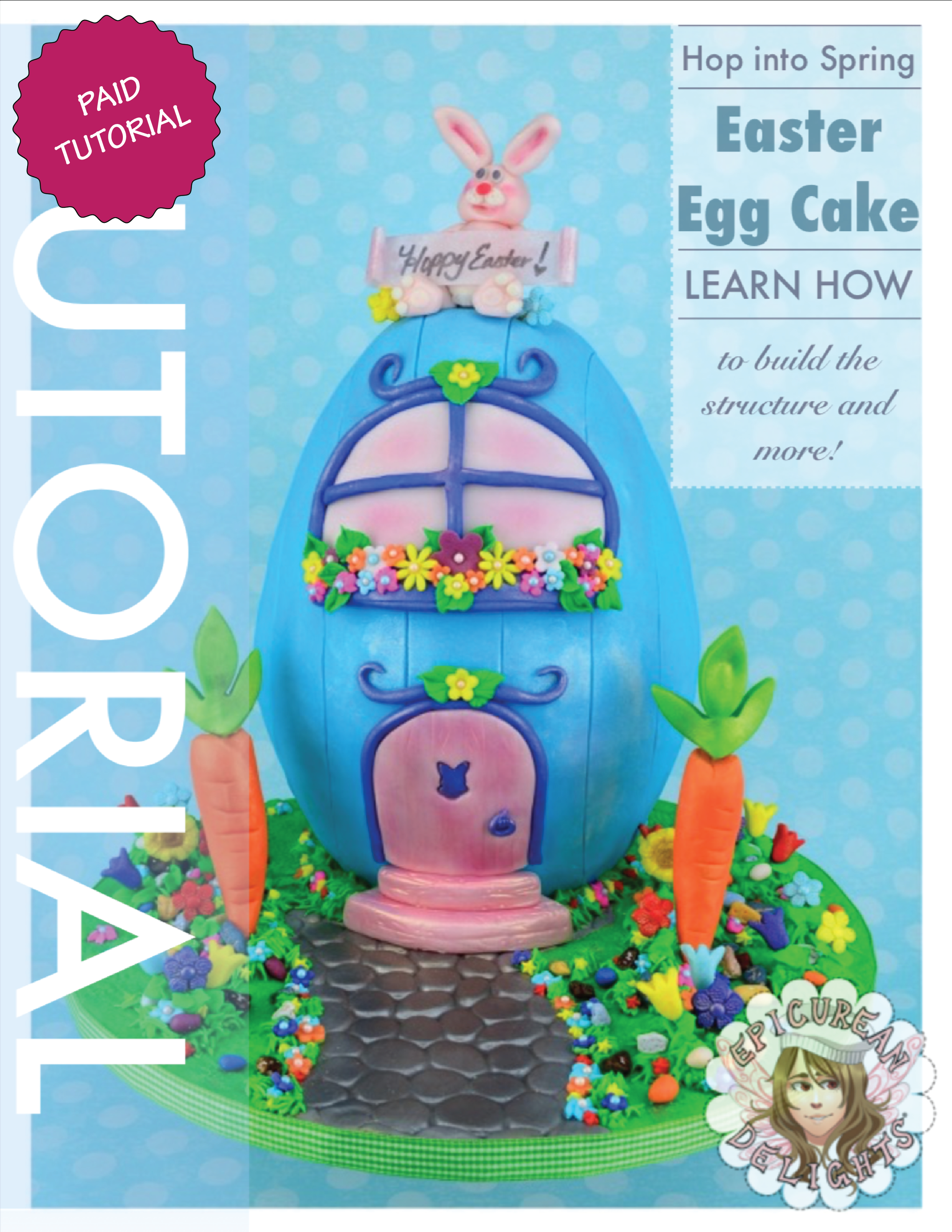 Easter Egg Carved Cake