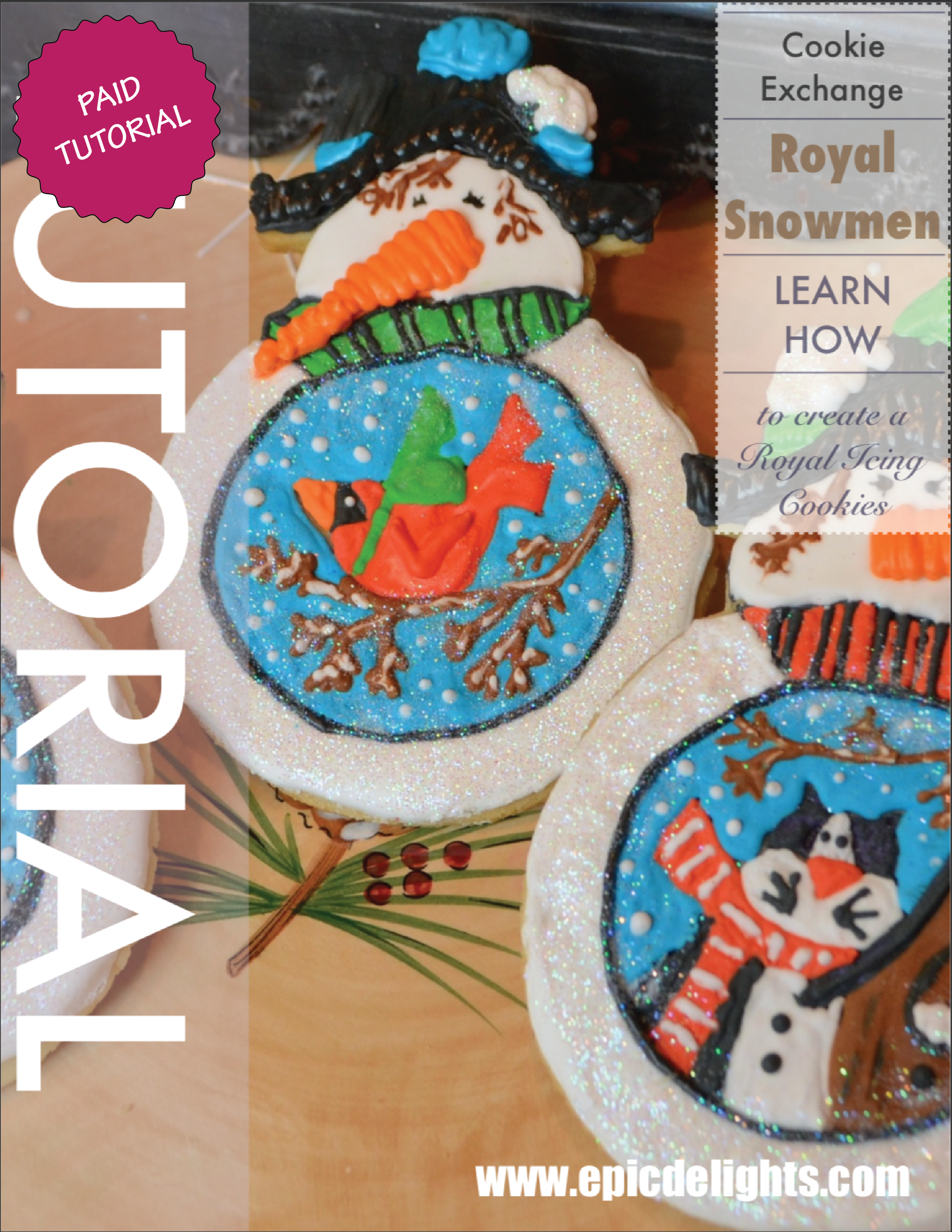 Royal Icing Snowman Cookie