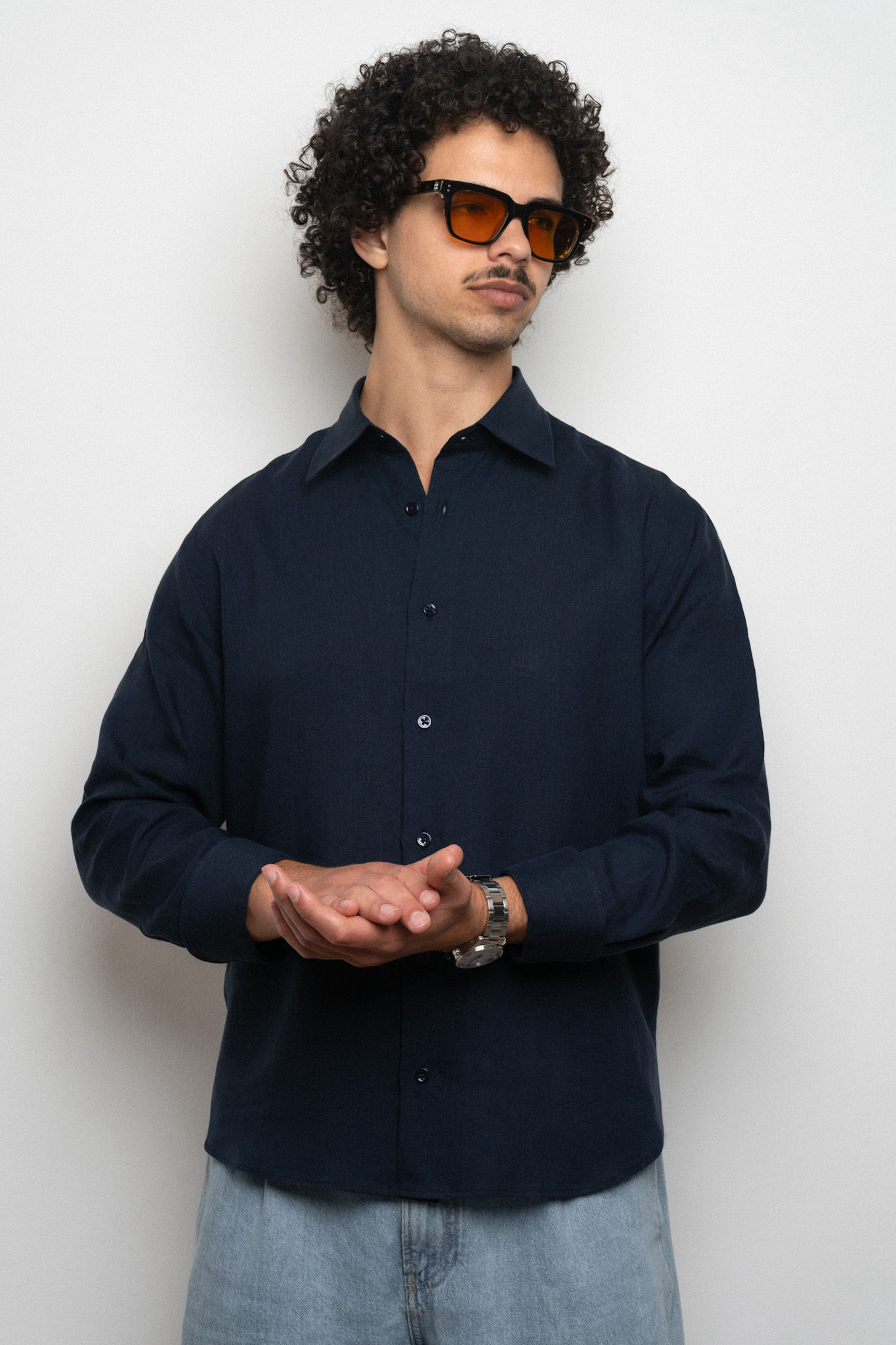 Tutto ciò che desideri da una Camicia in Lino (Dark Blue)