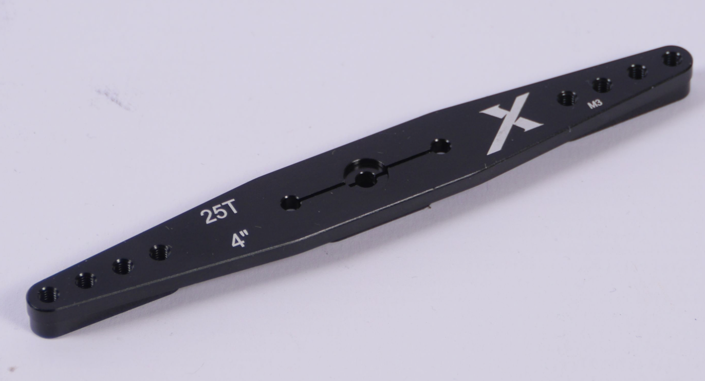 Servo Double Arm 3" Tapped M3, Futaba Black