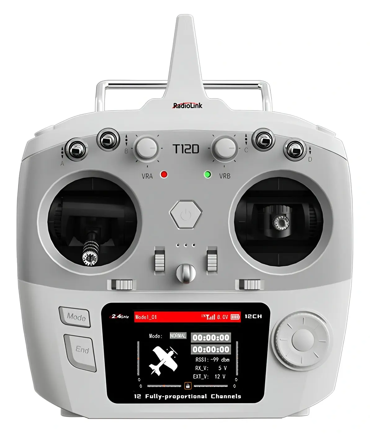 T12D Mode 2 RC Transmitter with 2 x R12F Receivers
