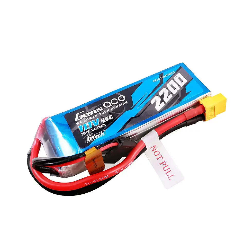 Miniatyrbild: Gens Ace 3S 2200mAh 45C XT60 G-Tech