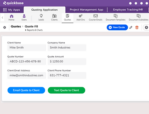 Quickbase Email Notification