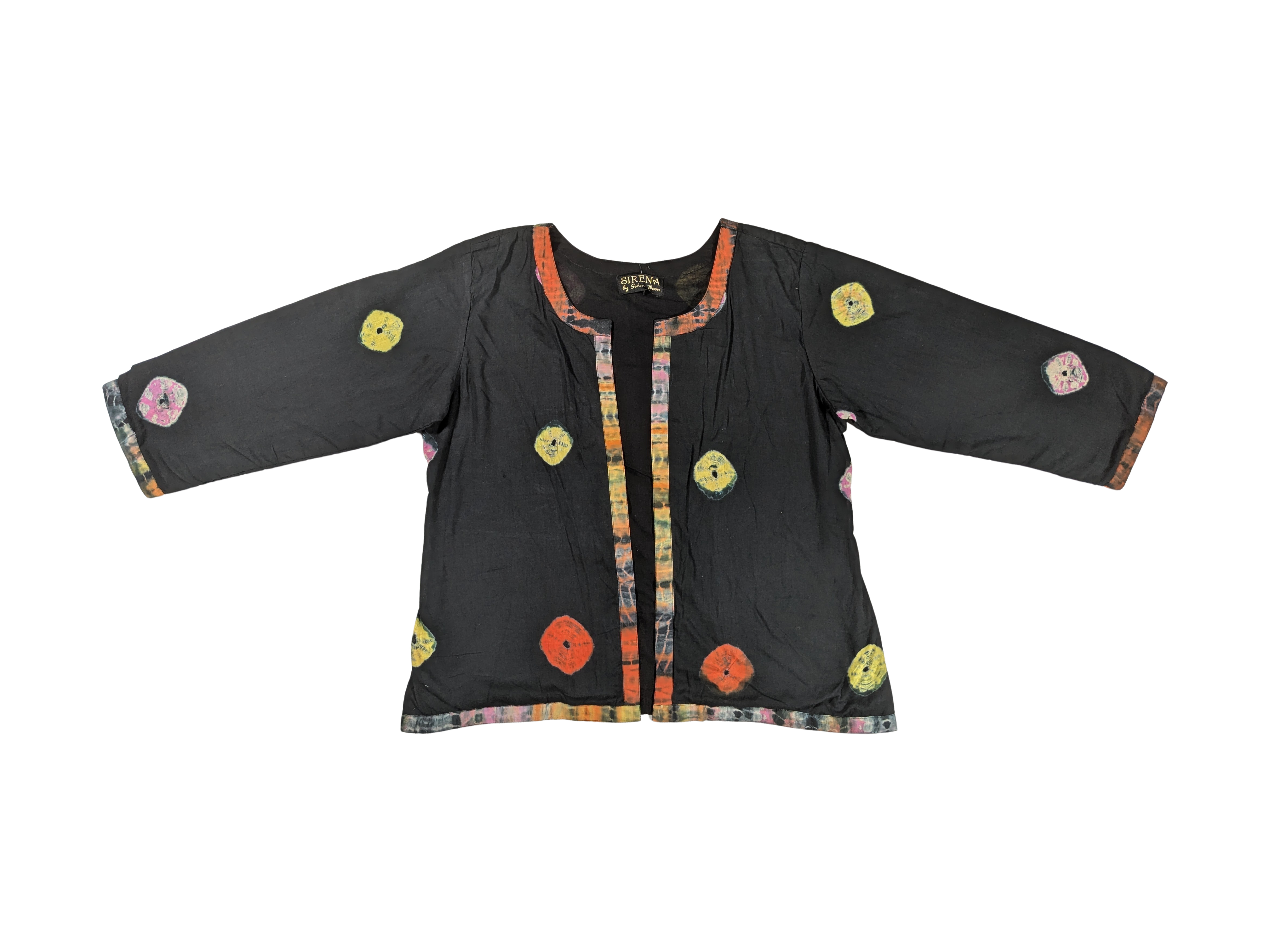 Cotton Bandhni / Tie & Dye Quarter Sleeve Crop Jacket