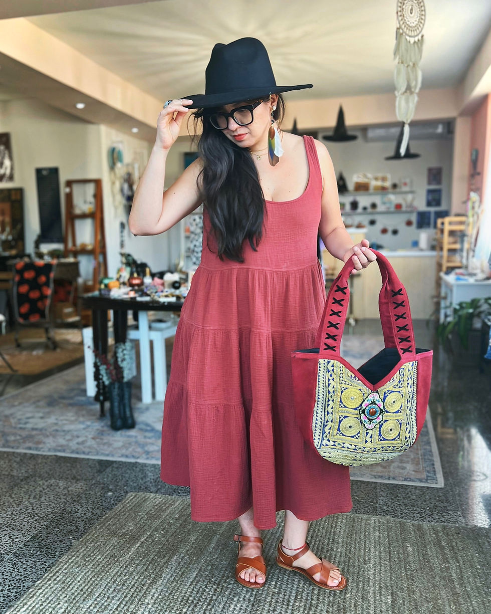 Flow Gauze Dress - Rust