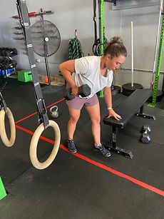 Kettlebells, dumbbells, dumbbell rows, group fitness, group fitness class, community fitness, crossfit