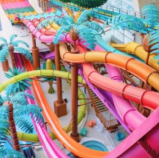 colorful water slides