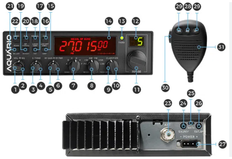 Miniatura: Rádio PX 80 Canais AM-SSB