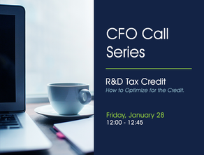 CFO Call Series - R&D Tax Credits