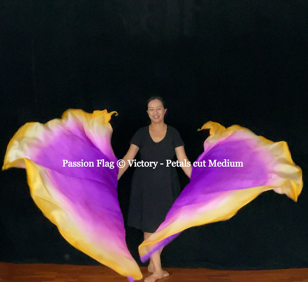 Thumbnail: Passion Flag - Victory - Hand painted silk praise and worship flags and banners Praise Dance