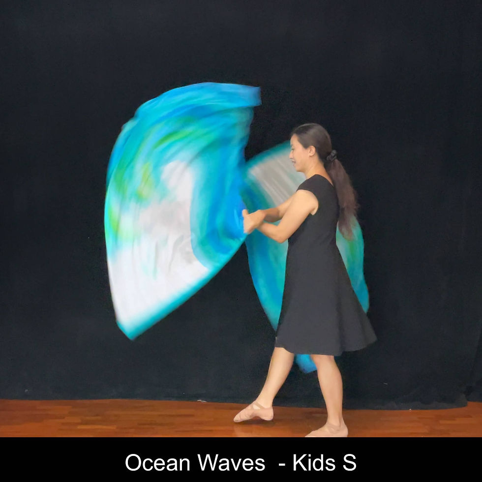 Thumbnail: Passion Flag Ocean Waves Kids small silk flags