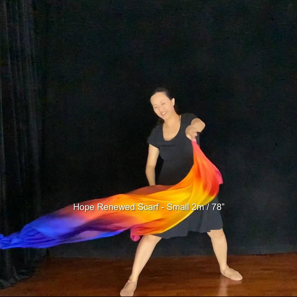 Thumbnail: Hope renewed scarf Small size - Passion Flag - Dance Worship Yeshua