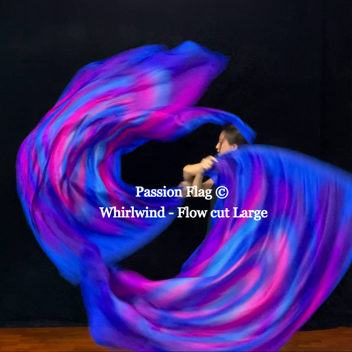 Passion Flag - Whirlwind - Hand painted silk praise and worship flags and banners Praise Dance