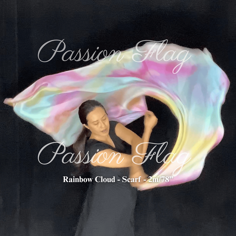 Thumbnail: Rainbow Cloud Scarf Small size - Passion Flag - Dance Worship Yeshua