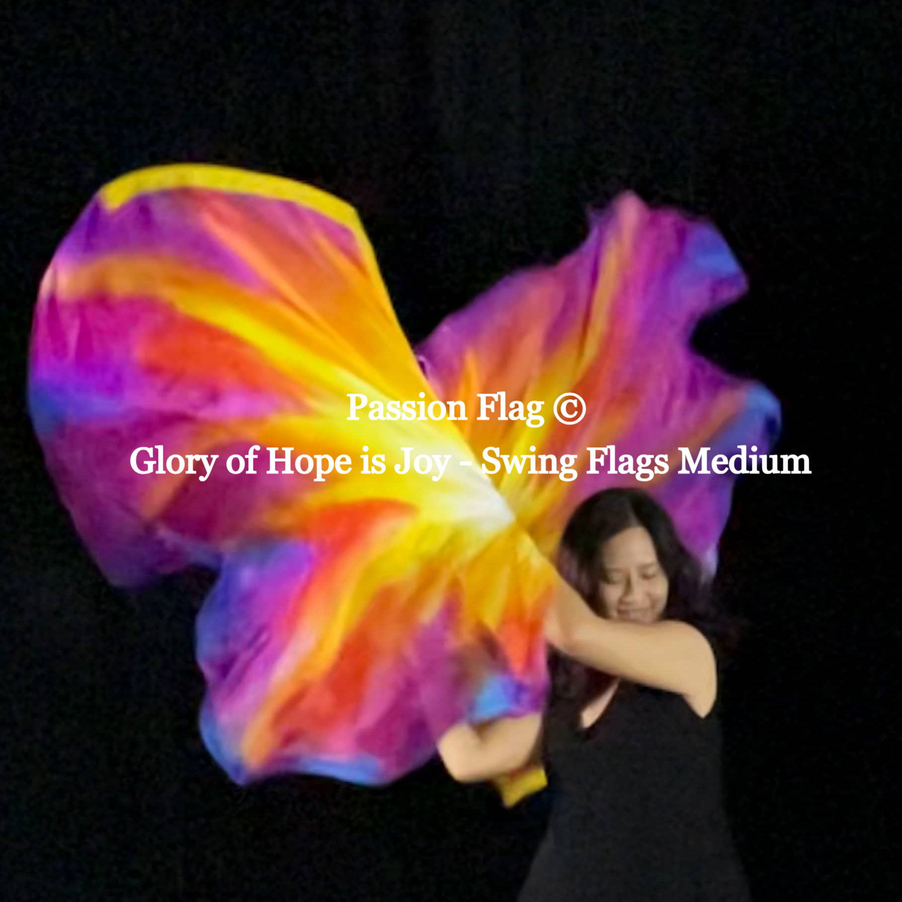 Glory of Hope is Joy - Artisan Hand-Painted Swing Flags