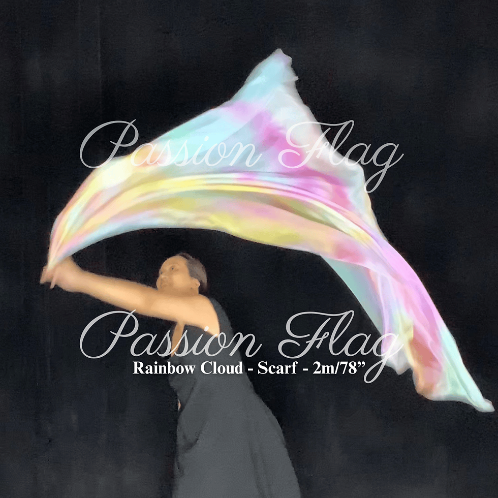 Thumbnail: Rainbow Cloud Scarf Small size - Passion Flag - Dance Worship Yeshua