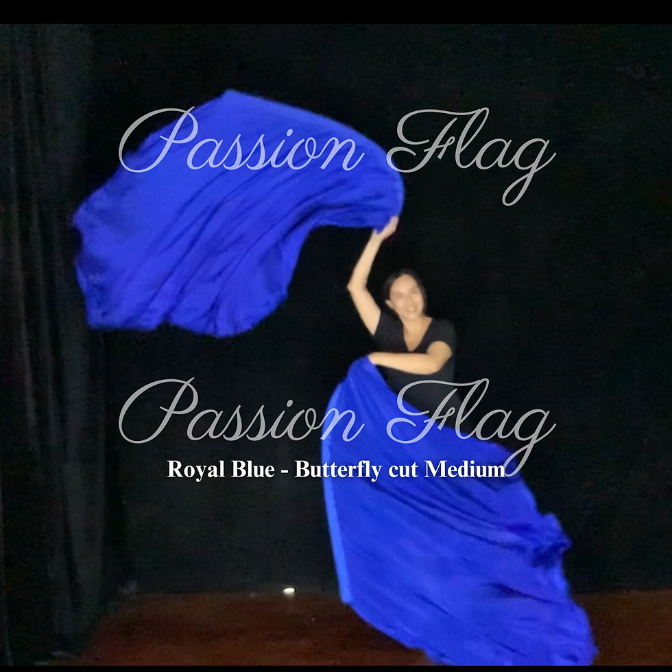 Passion Flag Royal Blue Silk hand dyed praise and worship flags