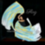 Passion Flag - Sweet Anointing - Hand painted silk praise and worship flags and banners Praise Dance