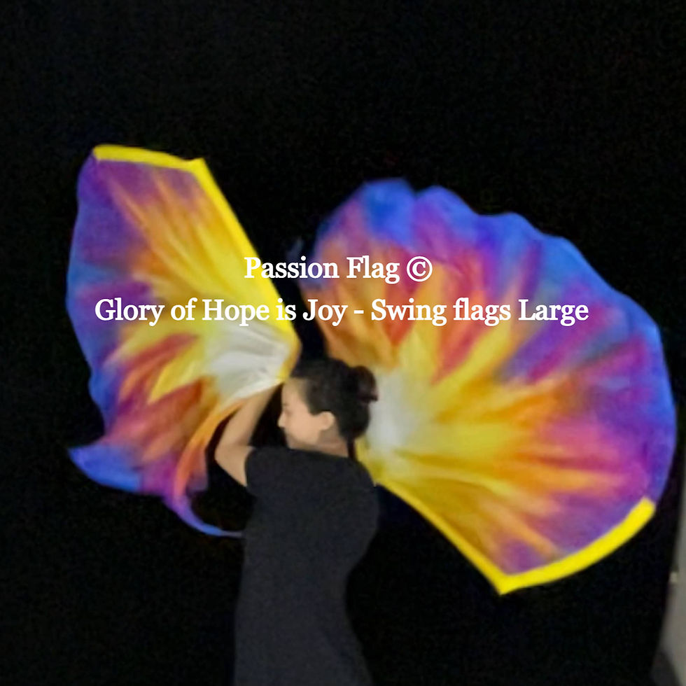 Thumbnail: Glory of Hope is Joy - Artisan Hand-Painted Swing Flags