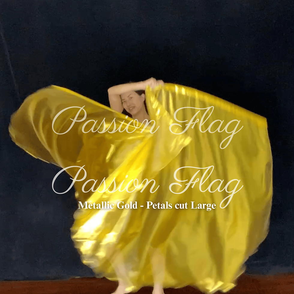 Thumbnail: Passion Flag Metallic Gold lame flags translucent flags worship banners and praise dance