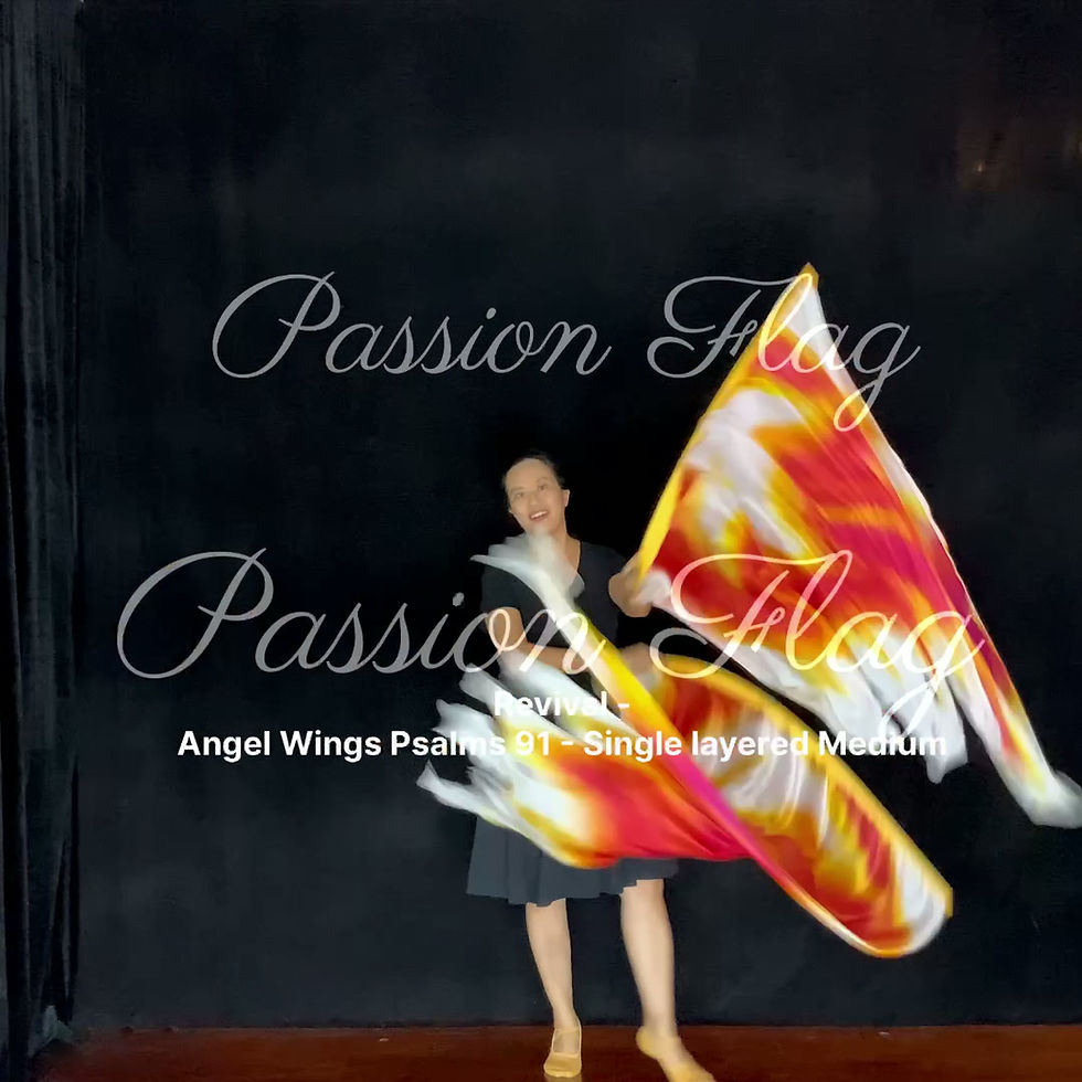 Thumbnail: Passion Flag Angel Wings Psalms 91 Revival Single Layer silk flags