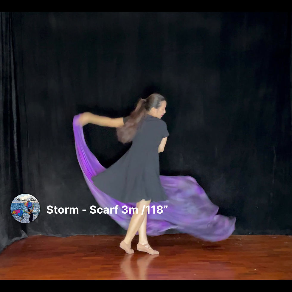 Thumbnail: Storm Scarf Passion Flag Worship Flags Worship Banner Praise Dance Prayer shawl Billow
