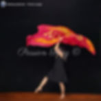 Thumbnail: Passion Flag – Yeshua Banner Flames - Hand painted silk praise and worship flags and banners Praise Dance