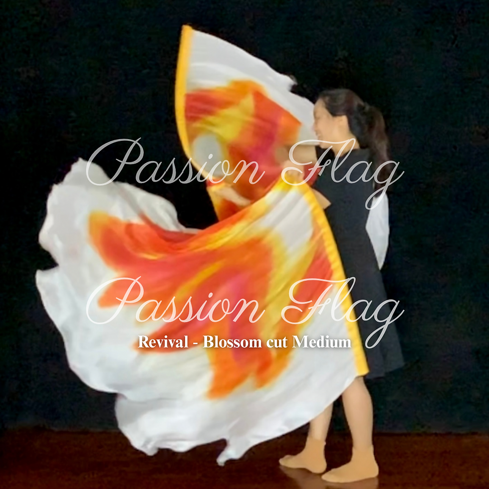 Thumbnail: Revival - Blossom cut silk flags Passion Flag Worship Flag