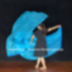 Thumbnail: Passion Flag Turquoise Silk hand dyed praise and worship flags