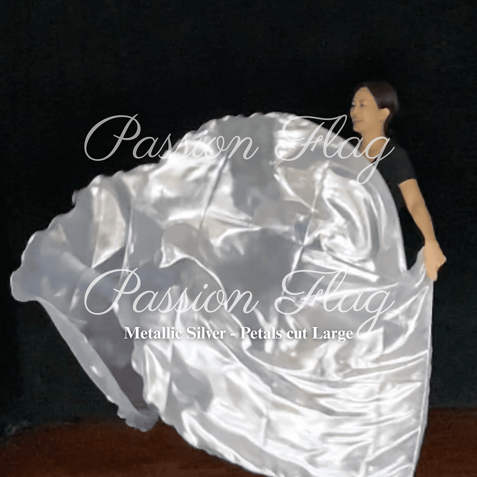 Thumbnail: Passion Flag Metallic Silver lame flags translucent flags worship banners and praise dance
