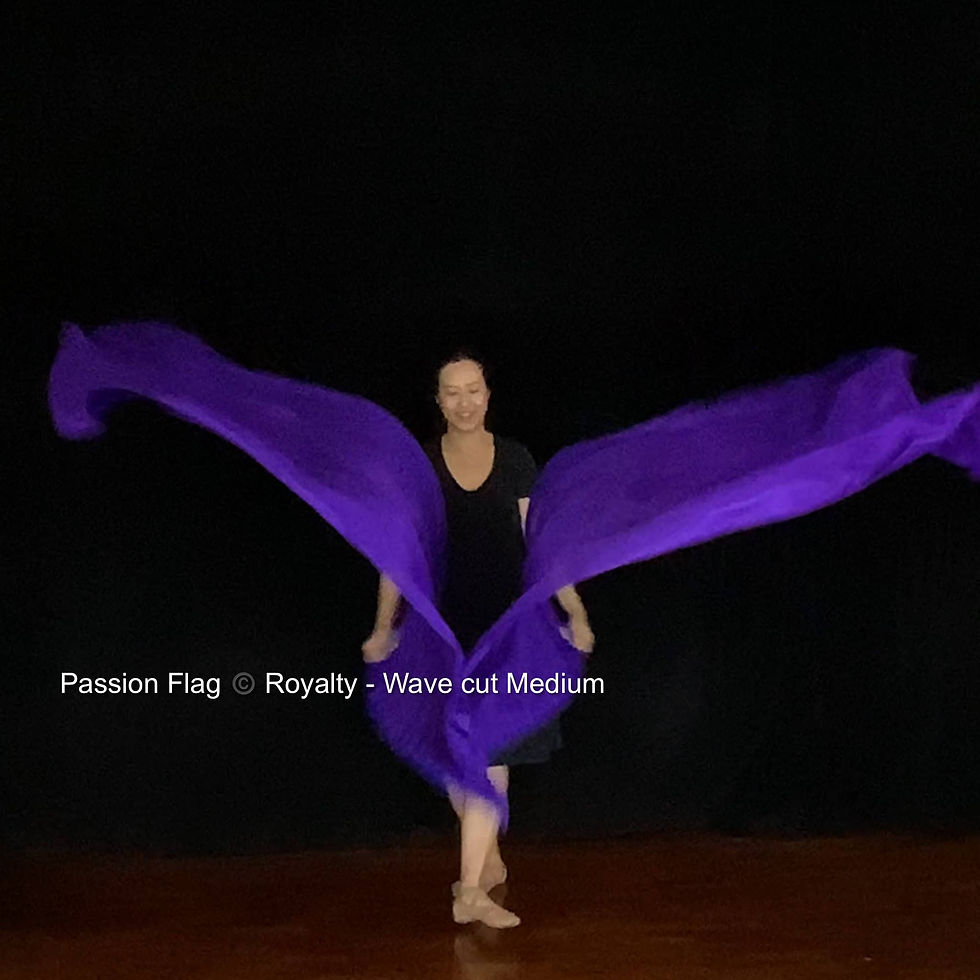 Thumbnail: Passion Flag Royalty Silk hand dyed praise and worship flags