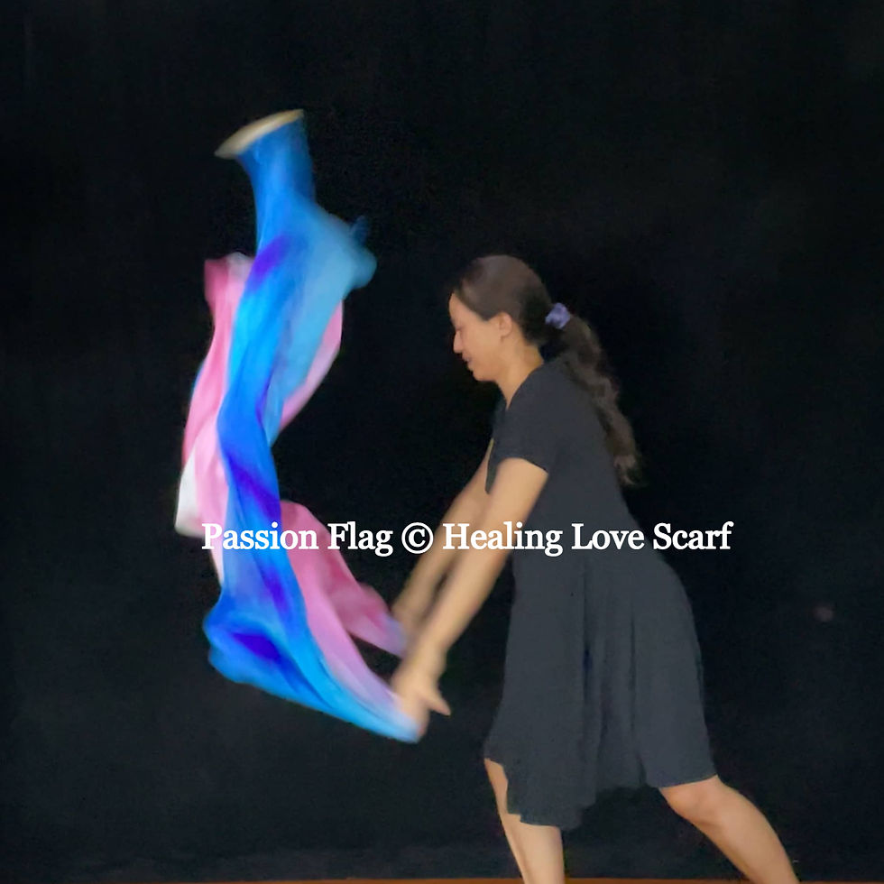 Thumbnail: Healing Love - Artisan Hand-Painted Scarf