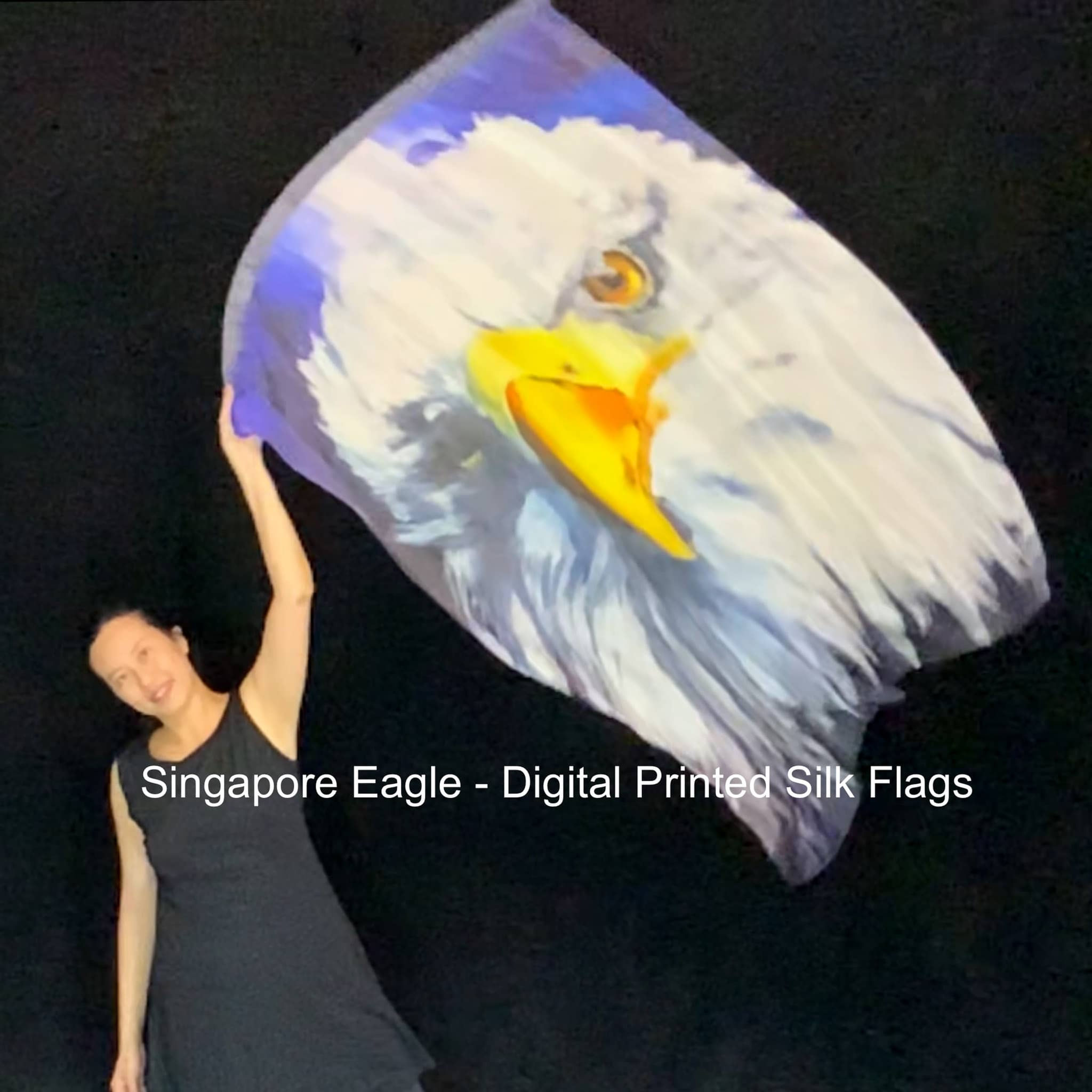 Passion Flag Praise and Worship Dance Flag Sing Eagle flags Grace Bailey Artist collaboration Digital Print on Silk